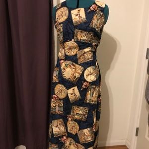 Hilo Hattie original Hawaiian print wiggle dress